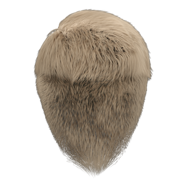 3D kısa sarı saç izole edilmiş.