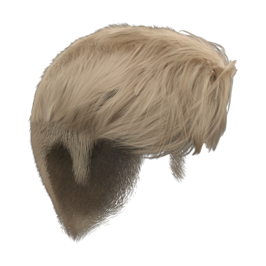 3D kısa sarı saç izole edilmiş.