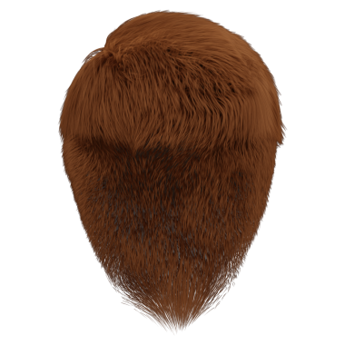 3D kısa kızıl saçı izole et