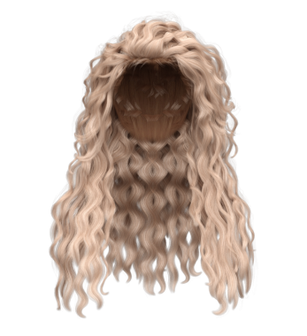 3D kıvırcık prenses sarı saçlarını izole eder.