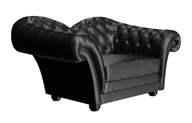 3D siyah deri koltuğu lüks izole et.