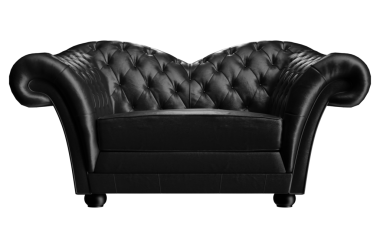 3D siyah deri koltuğu lüks izole et.