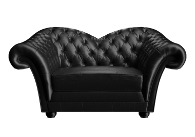 3D siyah deri koltuğu lüks izole et.