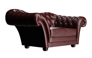 3D kırmızı deri koltuğu lüks izole et.