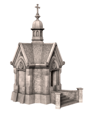 3D taştan anıt mezar kilisesi izole edildi.