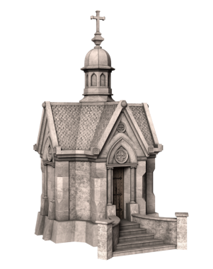 3D taştan anıt mezar kilisesi izole edildi.