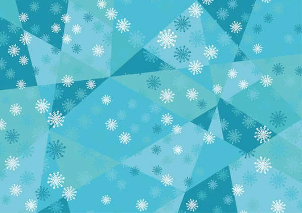 Abstract Achtergrond Polka Dot Sneeuwvlokken Een Driehoekig Patroon Vectorillustratie — Stockvector