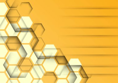 Hexagonal abstract background, hi-tech honeycomb texture, vector illustration