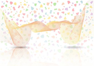 Abstract background. Waves line Ribbons colorful. Vector illustration. 01