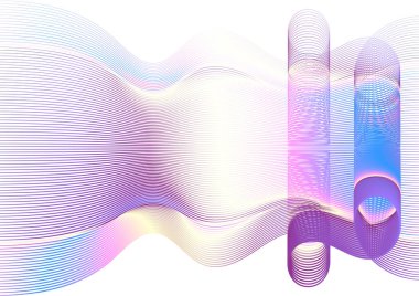 Abstract background. Waves line Ribbons colorful. Vector illustration.