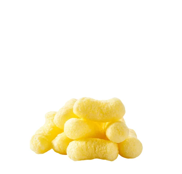 Bündel Knuspriger Mais Snacks Isoliert Auf Weißem Hintergrund — Stockfoto