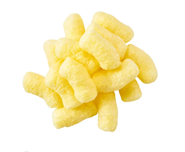 Bündel Knuspriger Mais Snacks Isoliert Auf Weißem Hintergrund Ansicht Von — Stockfoto