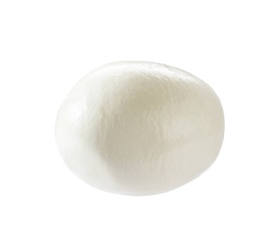 yumuşak İtalyan peyniri mozzarella beyaz arka planda izole.