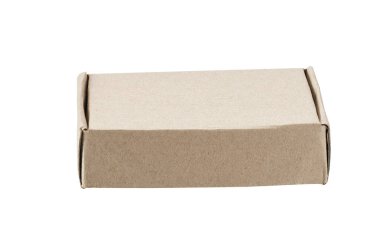 Cardboard box for delivery service, moving, package or gifts isolated on a white background. closed cardboard box isolated. Packaging box and shipping online cardbox isolated