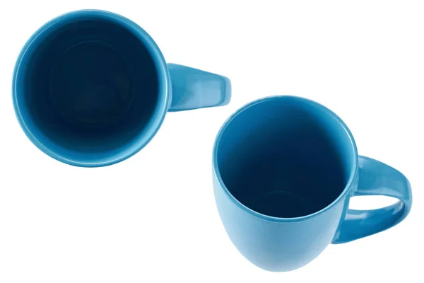 Синя Чашка Ізольована Білому Фоні — стокове фото