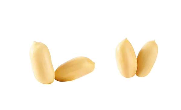 Delicious Roasted Peanuts Isolated Isolated White Background — Stock Photo, Image