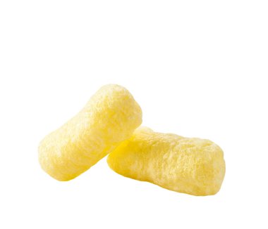 sweet corn sticks isolated on white background.