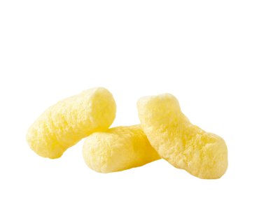 sweet corn sticks isolated on white background. Delicious sweet corn sticks.