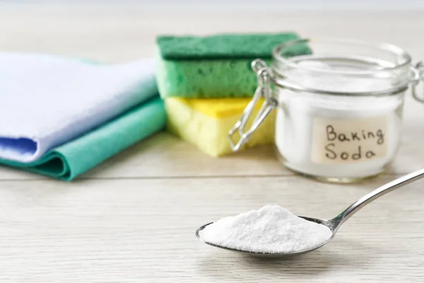 Eco Friendly Home Care Detergent Baking Soda Lemon Eco Friendly — Stock Photo, Image