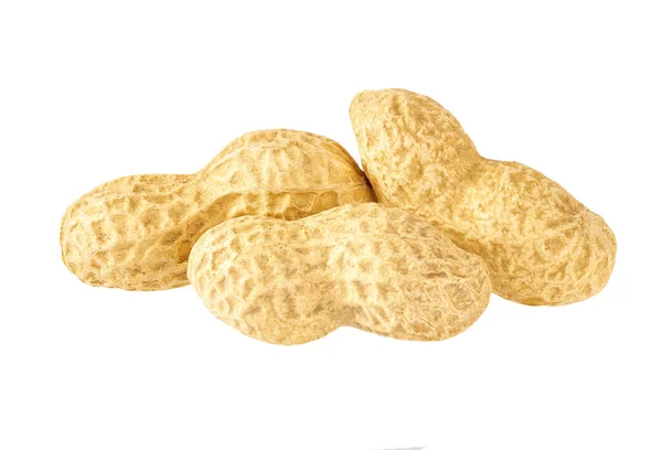 Organic Peanuts Isolated Isolated White Background — Stock Photo, Image