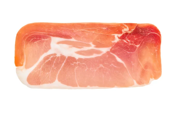 Parma Ham Prosciutto Rashers Isolated White Background Slice Prosciutto Ham — Stock Photo, Image
