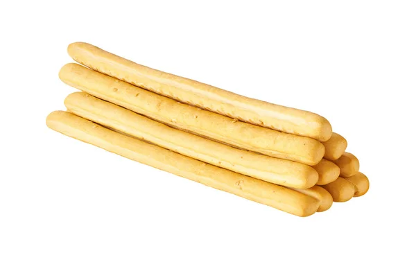 Ιταλικό Stick Ψωμί Grissini Παραδοσιακά Κριτσίνια Απομονωμένα Λευκό Φόντο Πλήρες — Φωτογραφία Αρχείου