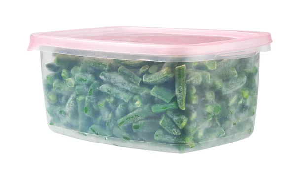 Congelamento Profundo Legumes Legumes Comida Congelados Feijão Verde Congelado — Fotografia de Stock