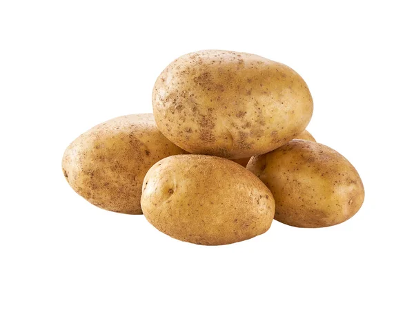 Купа Органічної Картоплі Ізольована Білому Тлі — стокове фото