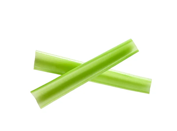 Horní Pohled Celery Izolované Bílém Pozadí — Stock fotografie