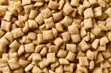 Mısır yastıkları arka plan ve doku, yakın plan. Üst Manzara. Lezzetli mısır gevreği kalıbı..