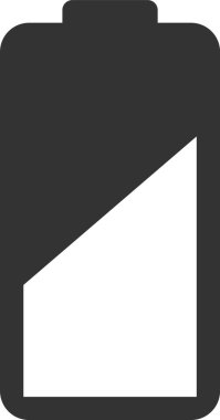 Basit bir pil simgesi. Minimalist pil simgesi.