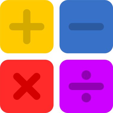 Renkli matematik işaretleri simgesi. Renkli matematik işaretleri.