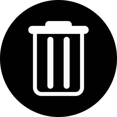 Çöp kutusu simgesini siyah beyaz olarak sil.