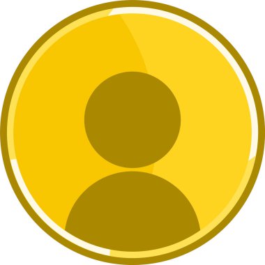 Altın avatar ikonu. Altın profil simgesi.