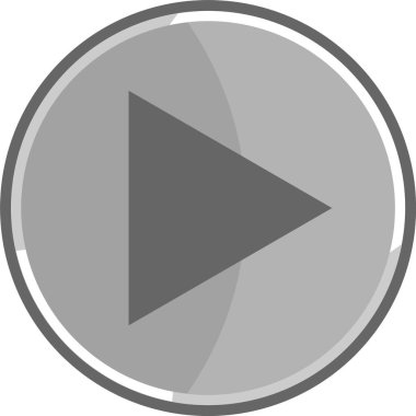 Metalik oyun ikonu. Gri çalma simgesi.