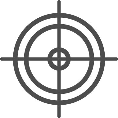 Hedef gri renkli. Gri renkli bir hedefin vektör çizimi. Şeffaf hedef.