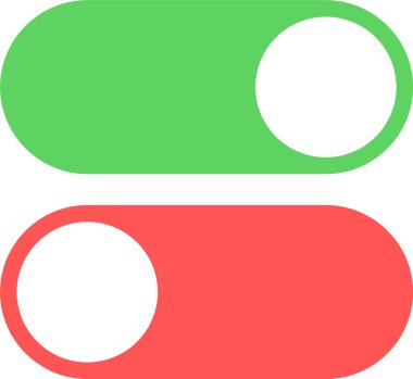 Minimalist açma kapama simgesi. Düğme tasarımını aç / kapat.