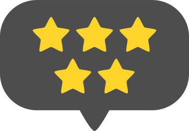 Beş Yıldızlı Koyu Balon Simgesi