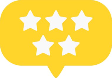 Beş Yıldızlı Altın Balon Simgesi