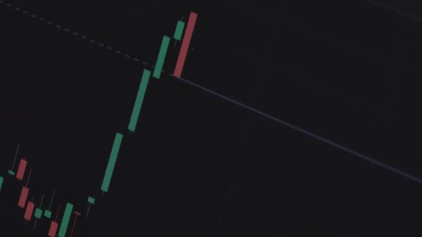 株式市場図 日本のキャンドルスティックグラフの美しい3Dアニメーション — ストック動画