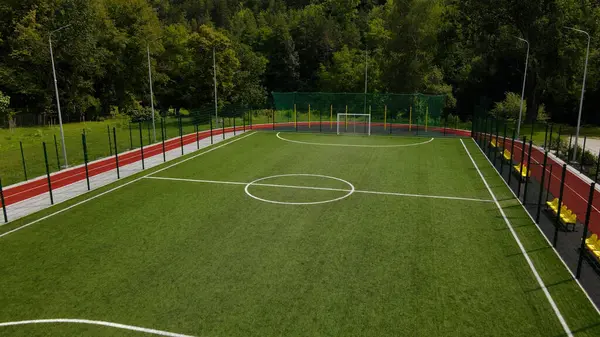 Futbol mini saha hava fotoğrafçılığı.