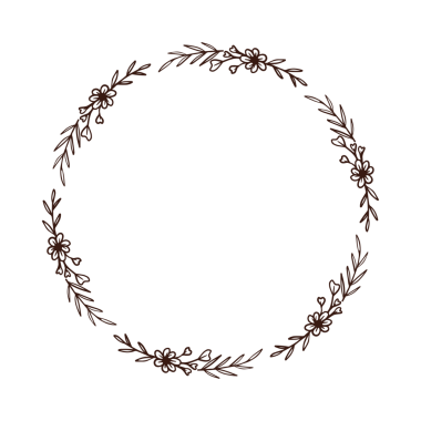 Elle çizilmiş çiçek ve yapraklarla Rustik Çiçek Taslağı