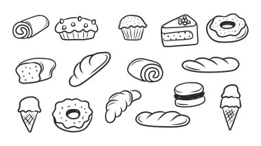 El yapımı Pasta, Ekmek ve Çörek Simgelerinin Ana Hatları Biçiminde Çeşitlendirilmesi