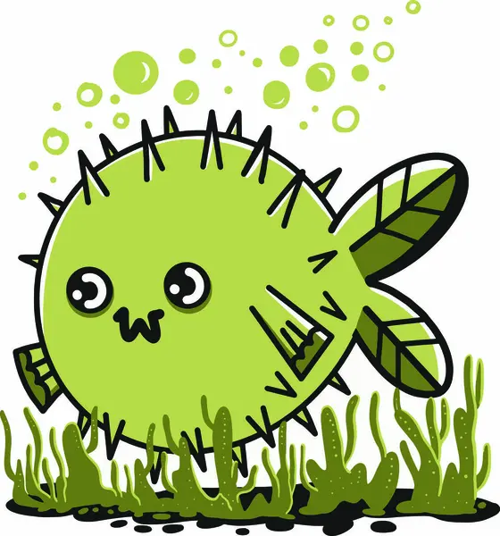 Elle çizilmiş Balığı Denizde