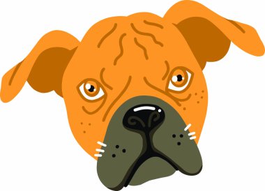 Köpek kafası. vektör illüstrasyonu