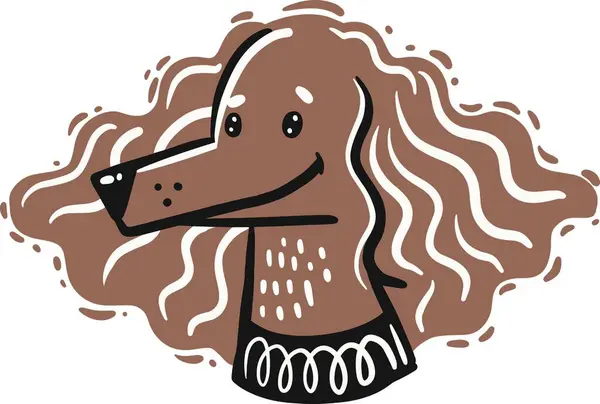 Köpek çizgi film ikonu. Cocker spaniel köpek