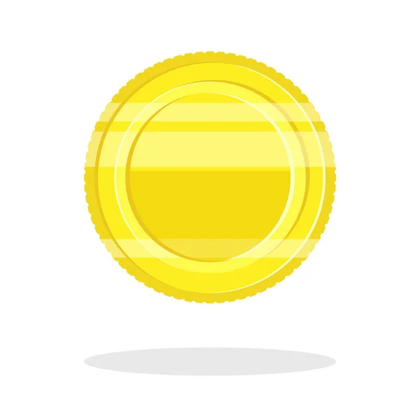 Realistic Image Gold Coins Vector Illustration Shiny Circles Coins Shadow — Stock Vector