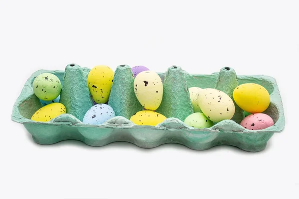 Разноцветные Пасхальные Перепелиные Яйца — стоковое фото
