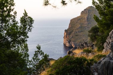 Cala Tuent 'te Günbatımı Görünümü - Majorca İspanya