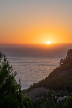 Cala Tuent 'te Günbatımı Görünümü - Majorca İspanya